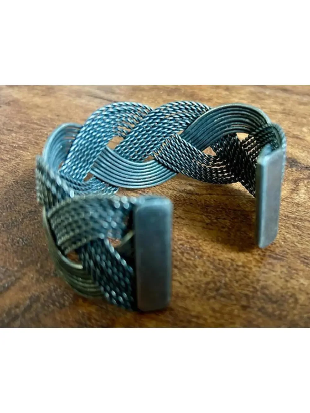 Vintage Braided Metal Cuff Bracelet